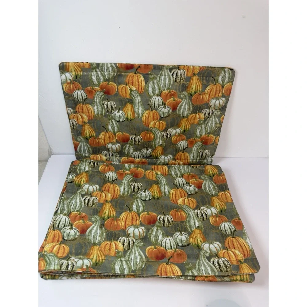 Handmade Placemats Thanksgiving Fall Pumpkin Autumn Harvest Decor‎ Lot Of 8